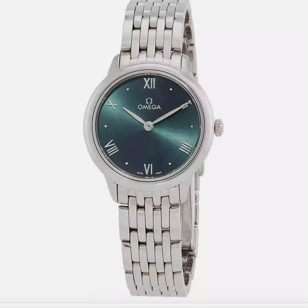 NEW Omega De Ville Quartz Green Dial Ladies Watch